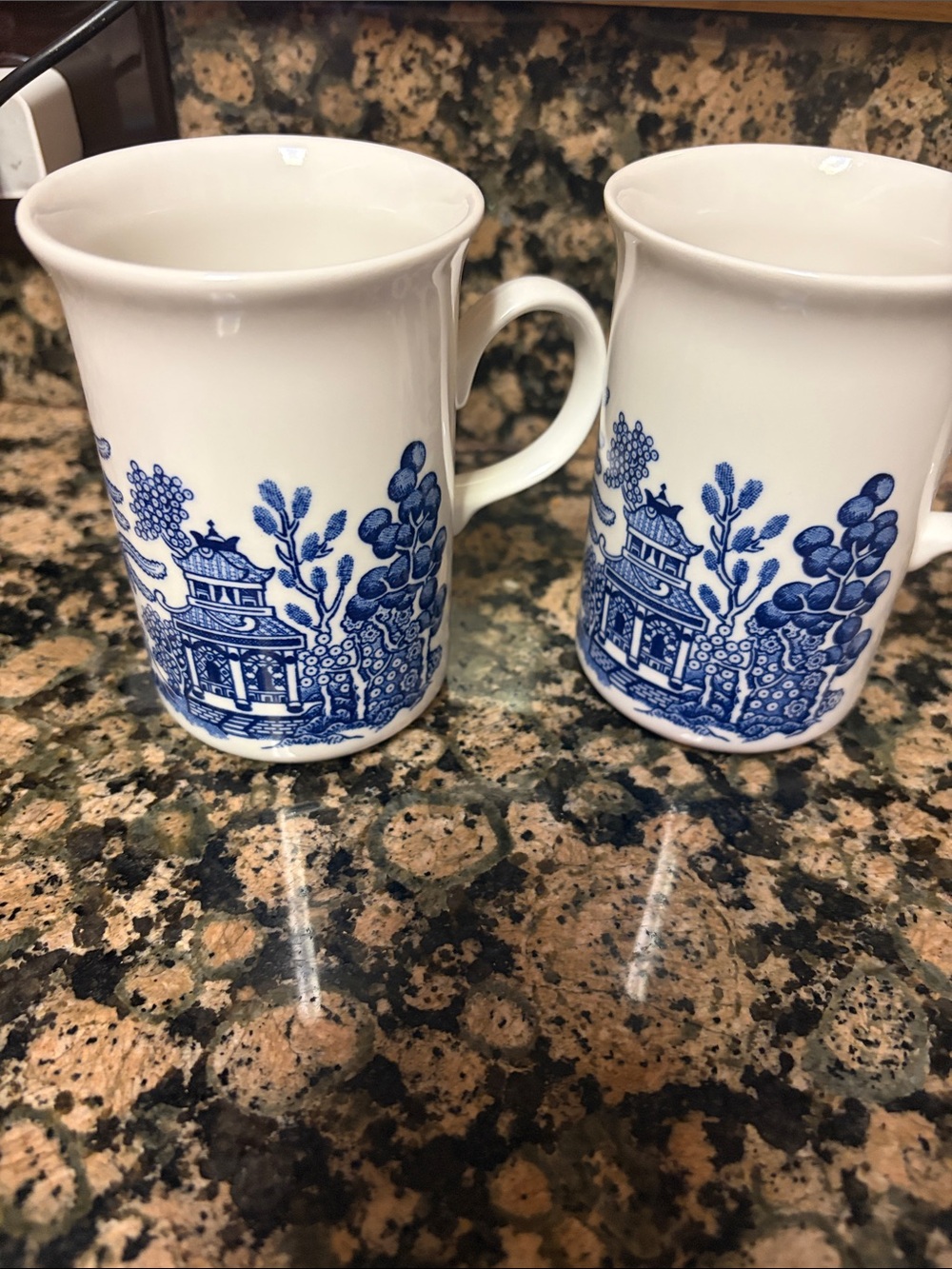 Vintage Churchill English  Blue Willow Porcelain Transferware. Bottom is marked.